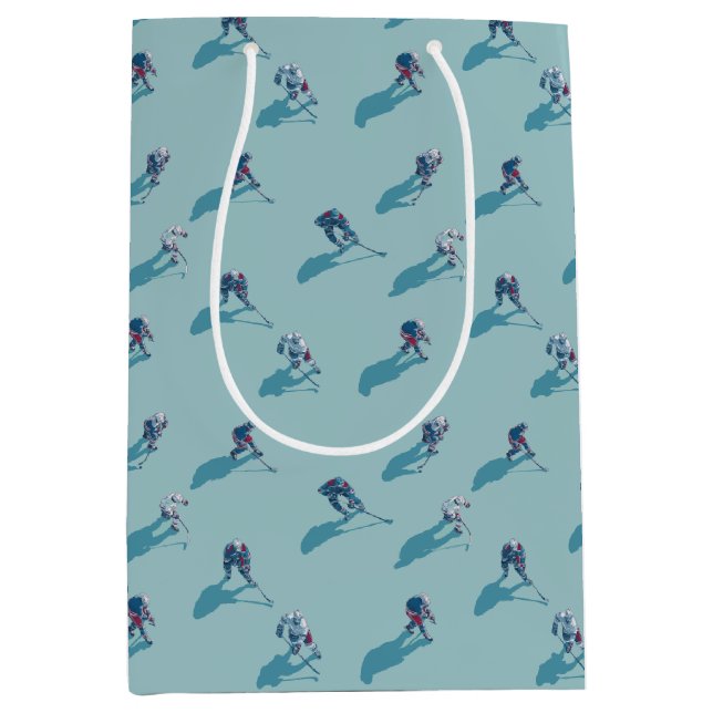 Bolsa De Regalo Mediana Hockey players on ice (Anverso)
