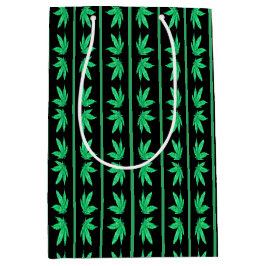 Bolsa De Regalo Mediana Hoja de graffiti con raya verde