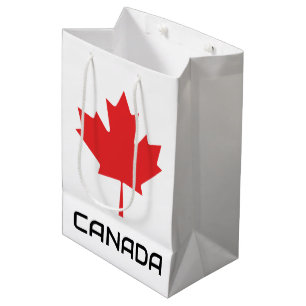 Bolsa De Regalo Mediana hoja roja de arce canadés