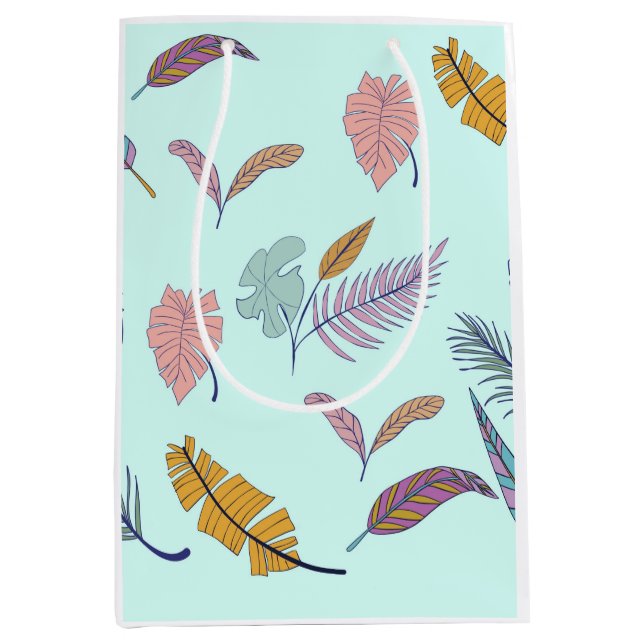 Bolsa De Regalo Mediana Hojas (Anverso)