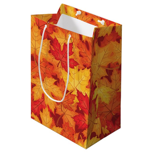 Bolsa De Regalo Mediana Hojas de otoño (Angulo Anverso)