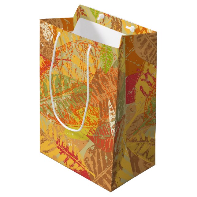 Bolsa De Regalo Mediana Hojas de otoño (Angulo Anverso)
