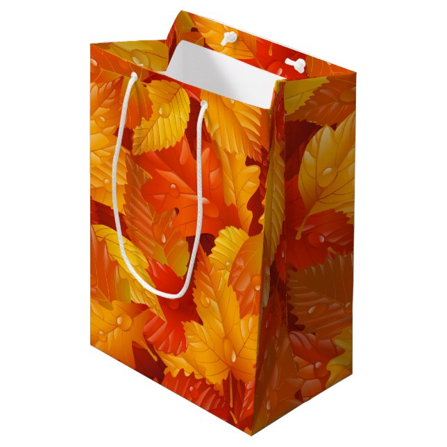 Bolsa De Regalo Mediana Hojas de otoño (Angulo Anverso)