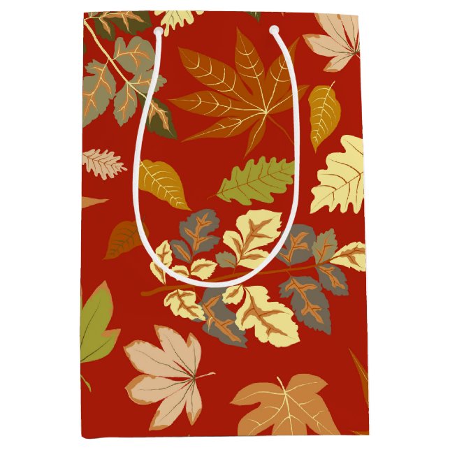 Bolsa De Regalo Mediana Hojas otoñales (Anverso)