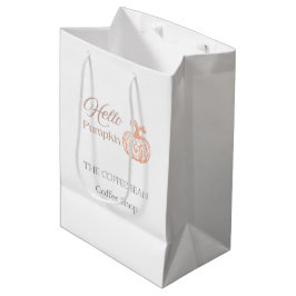 Bolsa De Regalo Mediana Hola Arteasanía de Café de Calabaza Marca de Otoño