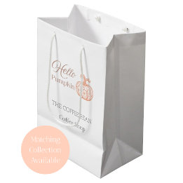 Bolsa De Regalo Mediana Hola Calabaza Imagen de Marca de Otoño para Tienda