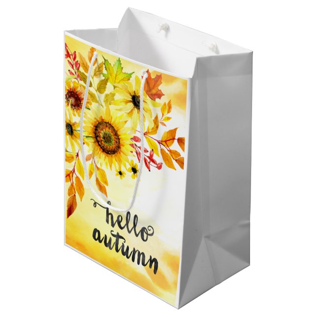 Bolsa De Regalo Mediana Hola otoño (Angulo Anverso)