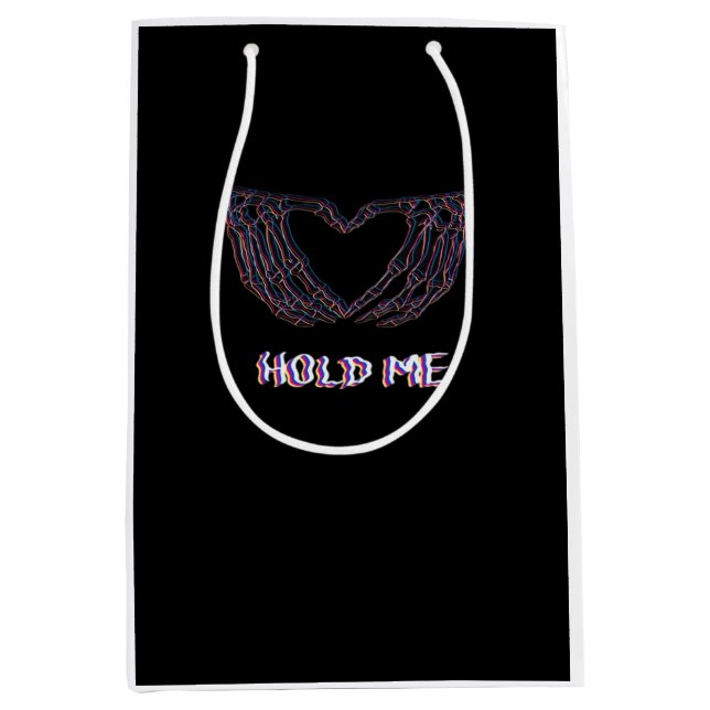 Bolsa De Regalo Mediana Hold Me Classic - Skeleton Hand Heart (Anverso)