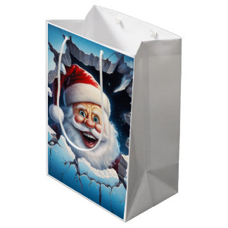 Bolsa De Regalo Mediana Holiday Blessings Santa Christmas Gift Bags