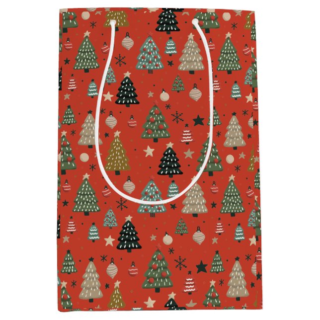 Bolsa De Regalo Mediana Holiday Echoes-Red Gift Bag (Anverso)