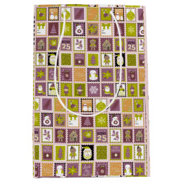 Bolsa De Regalo Mediana Holiday Stamps Christmas Wrapping Paper
