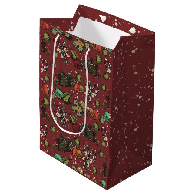 Bolsa De Regalo Mediana Holiday Sweets- Peppermint (Color) (Angulo Anverso)