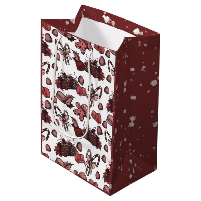 Bolsa De Regalo Mediana Holiday Sweets- Peppermint (Solid) (Angulo Anverso)