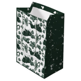 Bolsa De Regalo Mediana Holiday Sweets- Pine (Solid)
