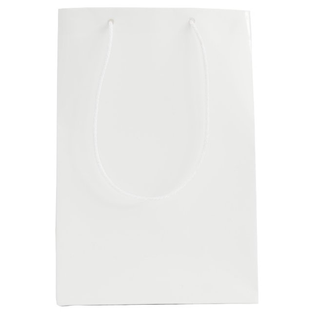 Bolsa De Regalo Mediana Holiday White Solid Color (Anverso)