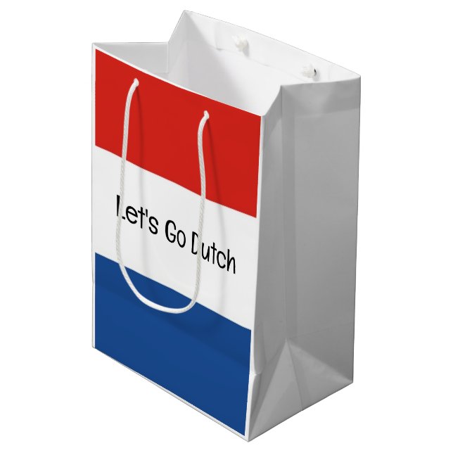 Bolsa De Regalo Mediana Holland Netherlands Dutch Flag Design (Angulo Anverso)