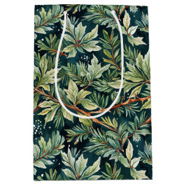 Bolsa De Regalo Mediana Holly, Spruce, Snow Green