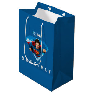 Bolsa De Regalo Mediana Hombre de Acero en Vuelo