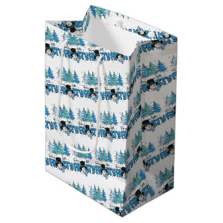 Bolsa De Regalo Mediana Hombre de nieve sintiéndose un poco helado
