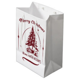 Bolsa De Regalo Mediana Home For the Holidays Vintage Design