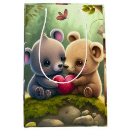 Bolsa De Regalo Mediana Hongos pequeños en el bosque