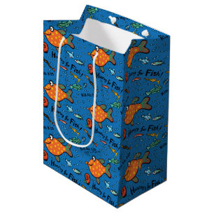 Bolsa De Regalo Mediana Hooray para el modelo de los pescados