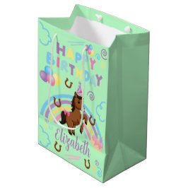 Bolsa De Regalo Mediana Horse Gift Bag in Green