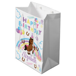 Bolsa De Regalo Mediana Horse Gift Bag in White