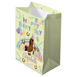 Bolsa De Regalo Mediana Horse Gift Bag in Yellow