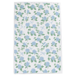 Bolsa De Regalo Mediana Hortensia Azul de Moda 