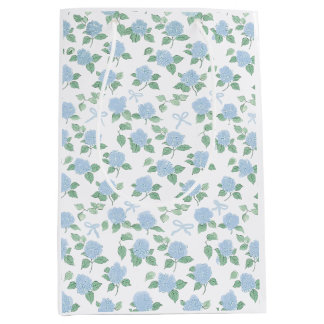 Bolsa De Regalo Mediana Hortensia Azul de Moda