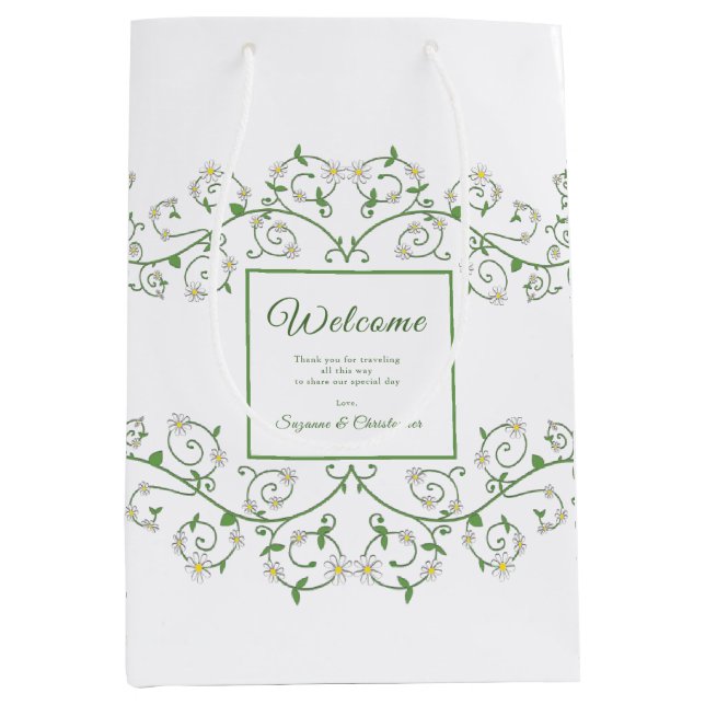 Bolsa De Regalo Mediana Hotel Bienvenida Bag Floral Vine Heart (Anverso)