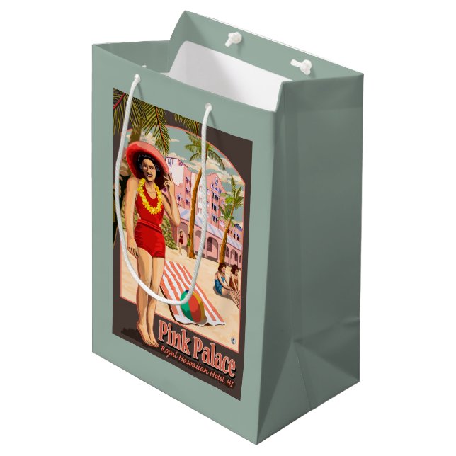 Bolsa De Regalo Mediana Hotel hawaiano real en Hawaii (Angulo Anverso)