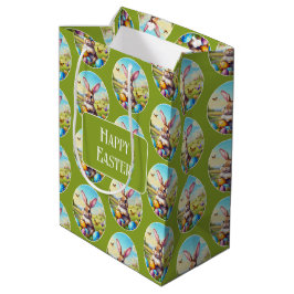 Bolsa De Regalo Mediana Hübscher Osterhase in Landschaft - 