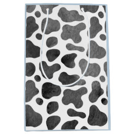 Bolsa De Regalo Mediana Huella de vaca acuática azul