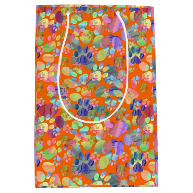 Bolsa De Regalo Mediana Huellas por todas partes (Anverso)