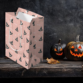 Bolsa De Regalo Mediana Huesos rosas de Halloween Kawaii