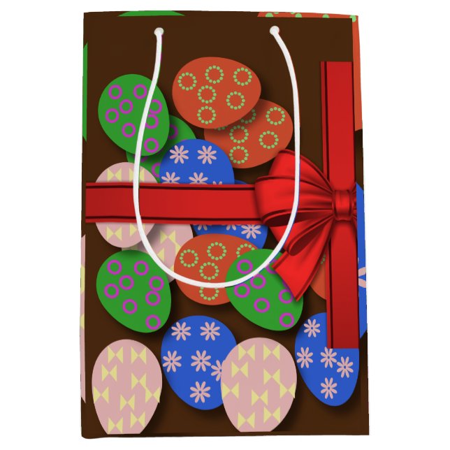 Bolsa De Regalo Mediana Huevo de Pascua Patterado (Anverso)