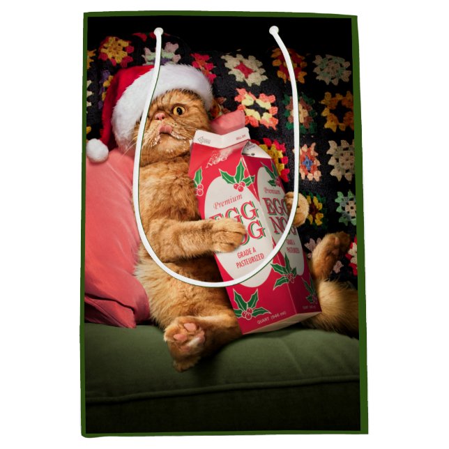 Bolsa De Regalo Mediana Huevo para beber gato (Anverso)