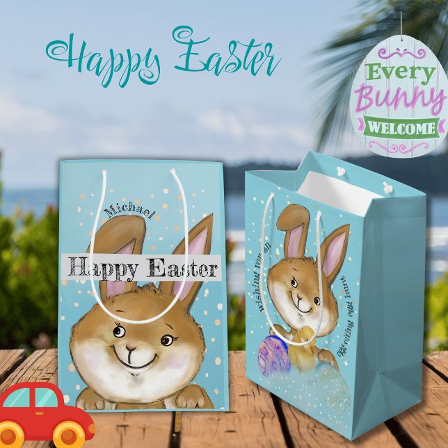 Bolsa De Regalo Mediana Huevos de caza de huevos (Egg-citing Egg Hunt Kids Medium Gift Bag)