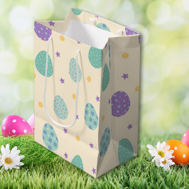 Bolsa De Regalo Mediana Huevos de Pascua en colores pastel