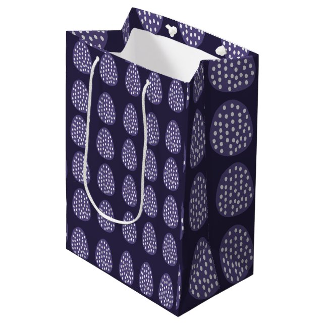 Bolsa De Regalo Mediana Huevos de Pascua Purple Happy (Angulo Anverso)