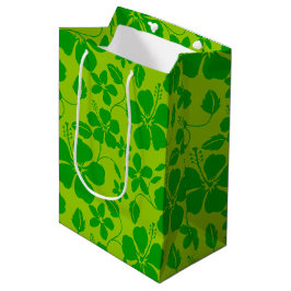 BOLSA DE REGALO MEDIANA HULA HAWAIANA (HIBISCO) LIMÓN LIMA