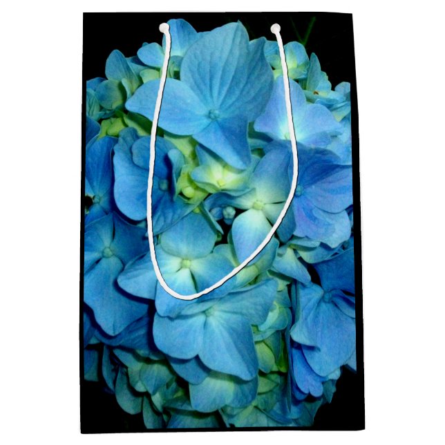 Bolsa De Regalo Mediana Hydrangea azul (Anverso)