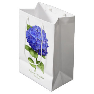 Bolsa De Regalo Mediana Hydrangea azul