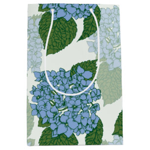 Bolsa De Regalo Mediana Hydrangea azul