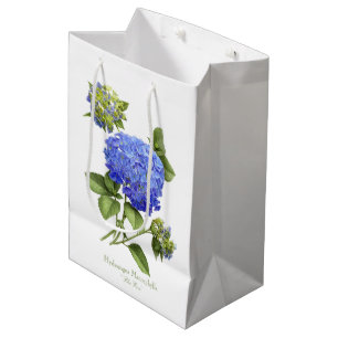 Bolsa De Regalo Mediana Hydrangeas azules