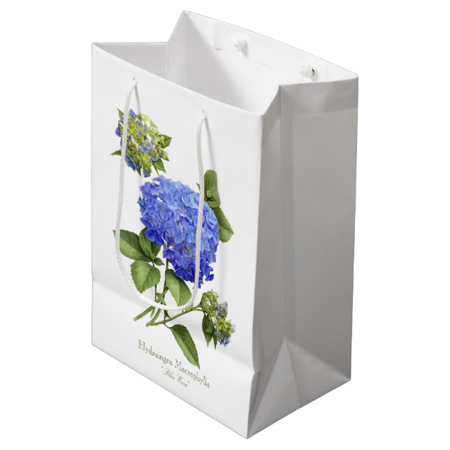 Bolsa De Regalo Mediana Hydrangeas Blue (Angulo Anverso)
