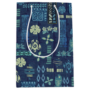 Bolsa De Regalo Mediana Iconos retro hawaianos tiki