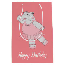 illusima Ballerina Hippo Peach with Text